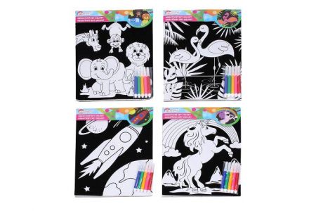 Kreativní set velvet 21,5x30 cm + 5ks fix