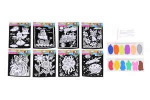 Kreativní set velvet 15,5x25 cm - barvy + 6ks tyčinek