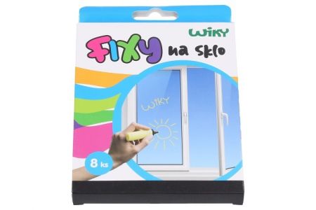 Fixy na sklo 8 barev