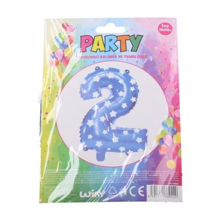 Nafukovací balónek - číslo 2 modrý