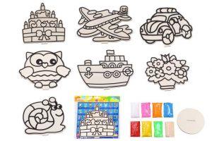 Kreativní set, obrázek + kuličková modelína