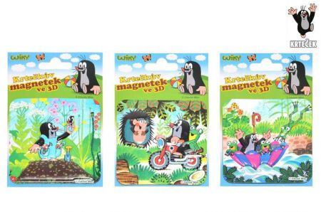 Magnet 3D Krtek 8cm /3 druhy