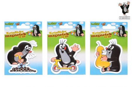 Magnet 3D Krtek 7,5cm /3 druhy