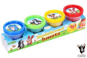 Modelovací hmota Krtek 4x50g v balení KRTEČEK (modelína-plastelína)