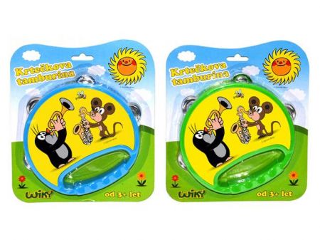 Dětská tamburína Krtek 18cm /3 druhy