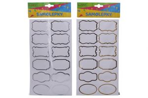 Nálepky 14x25,5 cm rámeček - 2 druhy