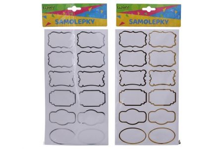 Nálepky 14x25,5 cm rámeček - 2 druhy