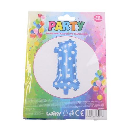 Nafukovací balónek - číslo 1 modrý