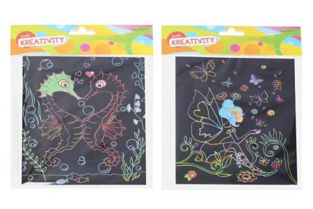 Vyškrabovací obrázek 18x14,5cm