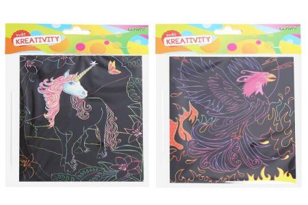 Vyškrabovací obrázek 18x14,5cm