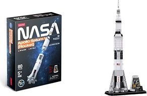 Puzzle 3D Apollo Saturn V Rocket - 136 dílků