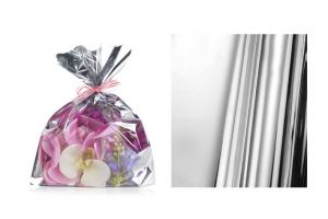 Sáček celofan 25x40 cm Stříbrný