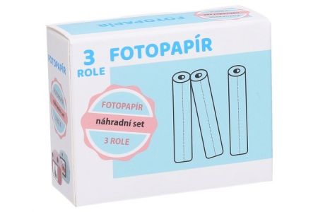 Náhradní fotopapír 3 role set pro W040036, W040037, W040078