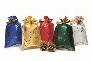 Sáček celofan 16x25 cm hvězdy