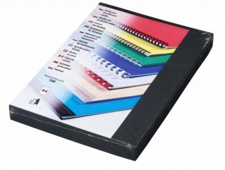 DELTA A4 Zadní strana černá imitace kůže, 100ks 