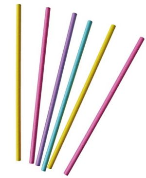 Brčka papírová neonová, 30 ks
