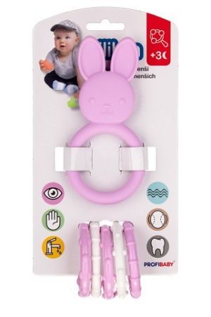 Kousátko Zvířátko s přívěsky silikon