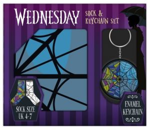 Wednesday dárkový set klíčenka/ponožky