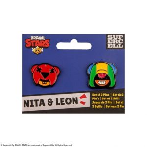 Brawl Stars set pinů (Nita &amp; Leon)