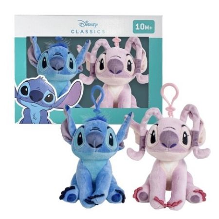 Sada plyšových klipů Stitch/Angel 2 ks