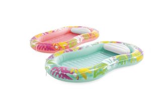 Nafukovací lehátko s polštářkem Tropical Oasis