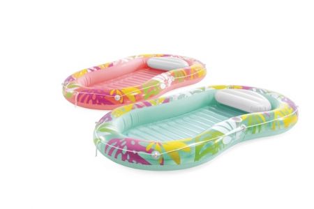 Nafukovací lehátko s polštářkem Tropical Oasis