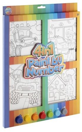 Malování podle čísel 4v1 kluci