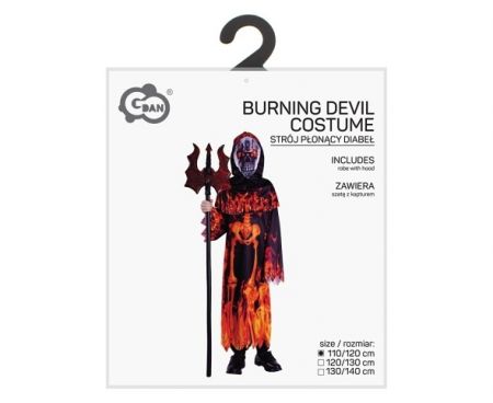 Kostým Ďábel s kapucí klučičí 110/120 cm