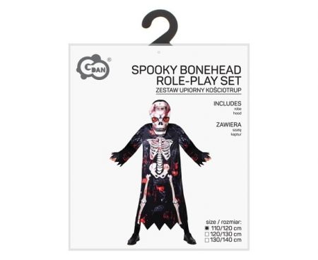Kostým Kostlivec s maskou klučičí 110/120 cm