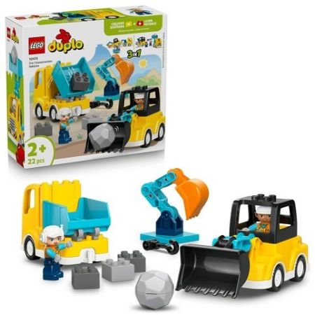 LEGO® 10475 DUPLO® Vozidla na stavbě 3 v 1