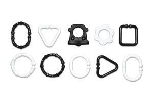 Plastové tvary černobílé 10 ks