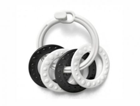 Kroužky černobílé se 4 tvary