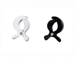 Klipy na kočárek černobílé 2 ks