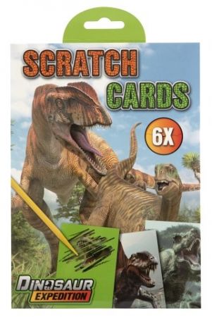 Vyškrabávací obrázky Dinosaurů 6 scratcg cards 21x14