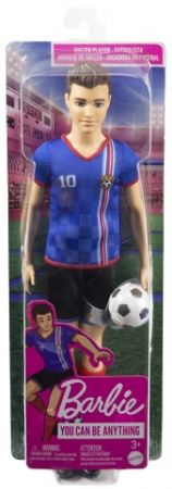 Barbie fotbalová panenka - Ken v modrém dresu