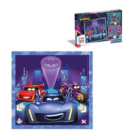 Puzzle 3x48 dílků Square Batwheels