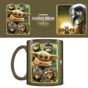 Mandalorian a Grogu dárkový set (hnek, podtácek a klíčenka) Bounty Hunters