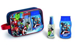 Toaletní taška Avengers + EDT 90 ml + pěna do koupele a šampon 2v1 200 ml