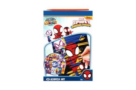 Kniha vyškrabávacích obrázků Spidey A5