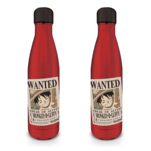 One Piece nerezová láhev (Wanted-Luffy)
