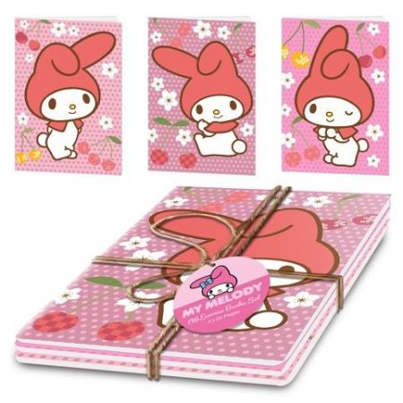 My Melody set sešitů A5, 3 ks