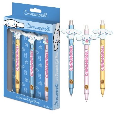 Cinnamoroll set gumovacích gelových per, 3 ks