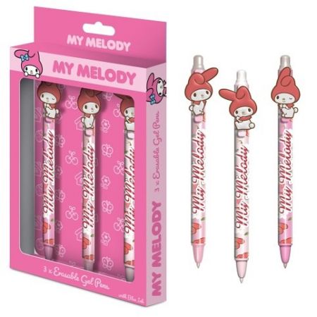 My Melody set gumovacích gelových per, 3 ks