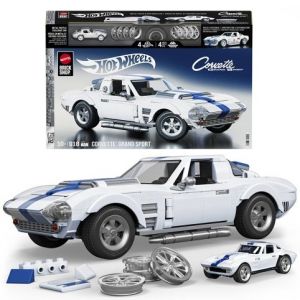 Mattel Brick Shop sestavitelný model Hot Wheels - Corvette
