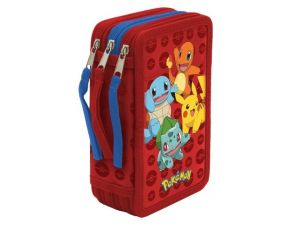 Pokémon třípatrový penál naplněný