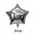 Fóliový balónek Hvězda stříbrá