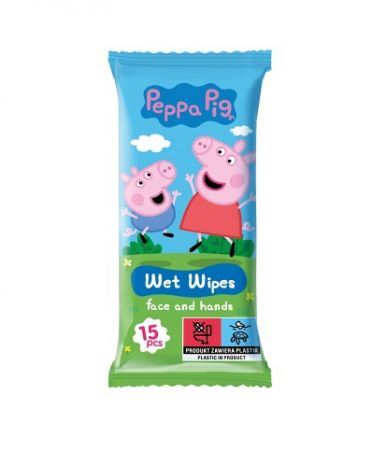 Vlhčené ubrousky Prasátko Peppa 15 ks