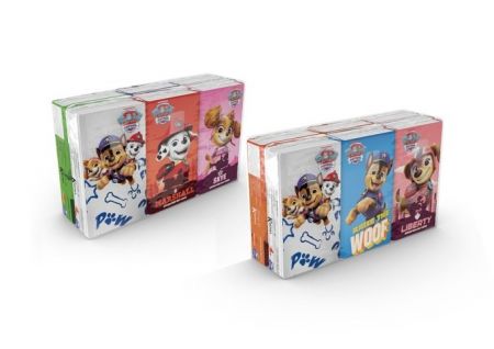 Papírové kapesníčky Tlapková patrola 4 vrstvé 6 ks