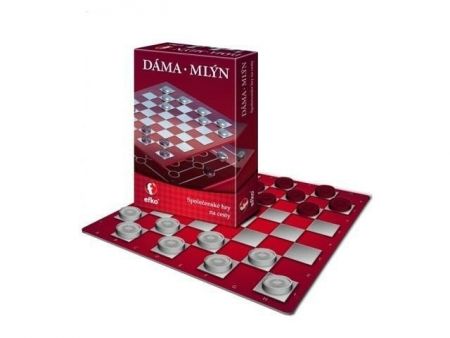 Společenská hra Dáma a Mlýn