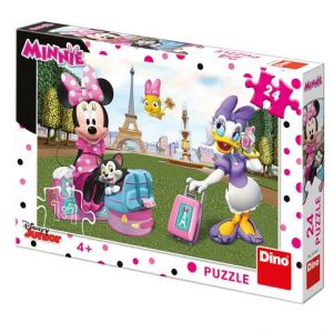 Puzzle 24 dílků Minnie v Paříži
